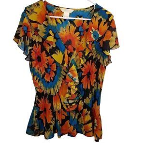 New York City design pleated shirt M